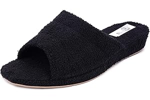 JOMIX Chaussons à Talon Compensé Sandales Compensées Femme Confortable Pantoufles été éponge