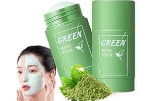 AONAT 2 Unidades Green Tea Mask Stick,Mascarilla de Té Verde Limpiadora Facial,Elimina Puntos Negros,Reduce Poros,Equilibra Grasa e Hidrata,Apta para Todo Tipo de Piel