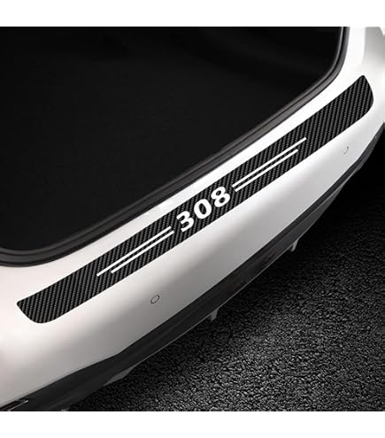 Kit 9 Pièces Film Protection Fibre Carbone Pour Peugeot 308 SW III (Phase I, 2021-2024) - Autocollant Anti-rayures Seuil De Porte