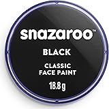 Snazaroo - Pittura Per Viso e Corpo, Trucchi da Viso per Travestimenti, per Bambini e Adulti, 18ML, Colore Nero