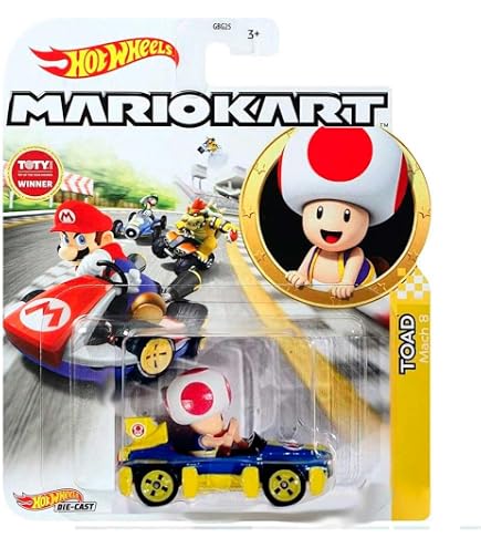 Hot Wheels Mario Kart - Voiture Shy Guy B-Dasher 1/64 En Métal - Neuf En Boîte