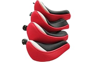 KEPODA 4Pcs Golf Hybrid Club Head Cover UT Rescue Covers with Interchangeable Number Tags