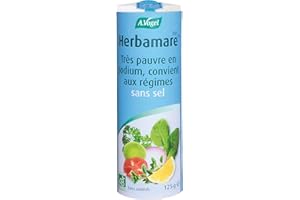 A.Vogel Herbamare Sel de Régime Bio à Base de Chlorure de Potassium pour Régimes Sans Sel 125 g