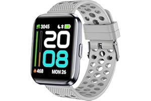 ID208 Plus Smart Watch Band, Lamshaw Silicone Replacement Wristbands Sport Strap with Metal Buckle Compatible for Quican ID208 Plus 1.8 Inches, aeac ID208 Plus, WMK ID208 Plus 1.8 Inches Smart Watch