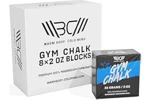 WARM BODY COLD MIND Sport Chalk Block - Gym Chalk for Crossfit, Weightlifting - Moisture-Absorbing Magnesium Carbonate - Gymnastics Hand Grip