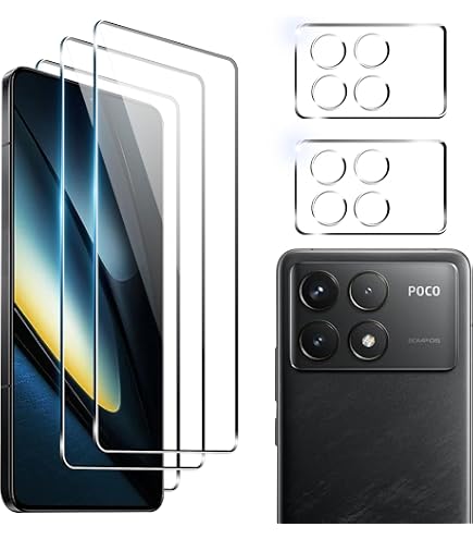 Vetro Temperato Compatibile con Xiaomi POCO F6 Pro, 2 Pezzi Vetro