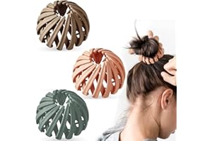 Luvadeyo 3 Stück Haarspangen für Damen, Vintage Vogelnest Haarklammern Große Haarclips Haargreifer Haar Accessoire Haarschmuck für Mädchen Damen, Einfarbig