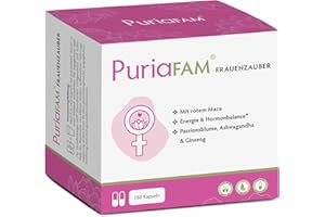 ‎PURIAFAM PuriaFAM® Frauenzauber, rotes Maca, 180 Kapseln, Ashwagandha, vegan - Hergestellt in DE - Hormon Balance Frauen