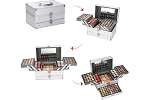 PhantomSky 132 Couleurs Fard à Paupières Palette de Maquillage Cosmétique Set avec Poudre Sourcils, Fard à Joues et Poudre Pressée - Parfait pour une Utilisation Professionnelle et Quotidienne