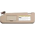 Dasbecan Beige Left Driver Side Sun Visor Compatible with Hyundai Sonata 2005 2006 2007 2008 2009 2010 Replaces# 852013K010QD 85202-0A750-QSQQH