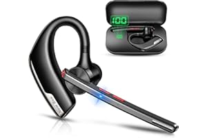 New Bee Auriculares Manos Libres V5.2 Auricular Bluetooth Inalámbrico Negocio con Micrófono con Doble ENC Cancelación de Ruidos Auricular de Ergonomía Peso Ultraligero