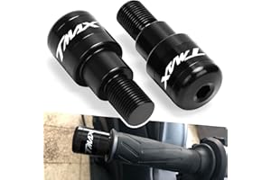 MOLONG 22mm CNC Alluminio Contrappesi Manubrio Bilancieri Compatibile con T-MAX 500 2008-2011 T-MAX 530 2012-2019 T-MAX 530 DX SX 2017-2019 TMAX 560 DX MAX TECH ABS 2019-2022 Nero