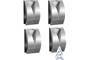 ANMEISH 4 Pcs Tea Towel Holders Self Adhesive,Grabber Stainless Steel Tea Towel Stick on Hooks,Sticky Wall Hooks for Hand Towel Holder Push and Grip,Kitchen Dish Towel Hanger for Bathroom (Silver)