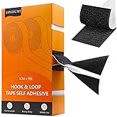 UPXDUMI Hook and Loop Tape 50mm x 5m Multipurpose Strong Self Adhesive Strips Heavy Duty Double Sided Sticky Back Roll Suitab