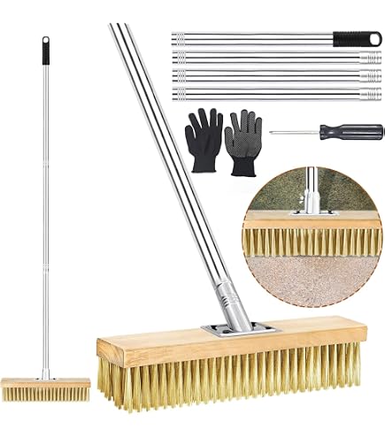 2 Têtes De Balai Métallique 30cm - Brosse Acier Inoxydable Pour Nettoyage Cour Terrasse Trottoir
