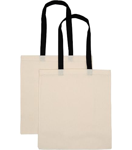 Borsa Di Tela In Cotone 100% - Shopper Riutilizzabile 38x43 Cm, Manici Lunghi, Lavabile A Mano - Foto 2