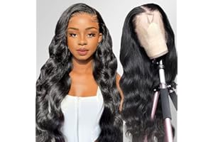 ALIPOP 13x6 lace wig human hair perruque femme naturelle brésilien 200% lace frontal wig human hair perruque bresilienne body wave 100% perruque cheveux humain femme perruque noir 16inch(40cm)