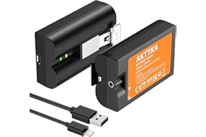 AKTTKA 2-Pack 6500mAh Batería Recargable para Ring Doorbell 2/3/3 Plus/4, Stick Up CAM (2ª & 3ª Gen), Spotlight CAM, Peephole CAM, Baterías de Repuesto Li-Ion 3.65V con Carga Directa.