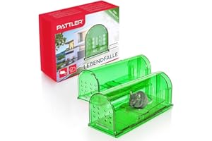 PATTLER® Piège à Souris vivantes Extra Grand | Piège Fouine Capture des Rats avec des Trous d'air | Installation Facile dans la Maison, Le Garage ou Le Jardin - Vert 1 Pièce