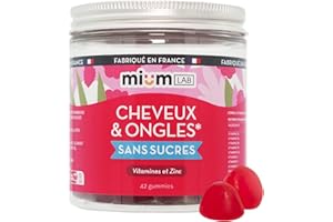 MIUM LAB GUMMIES EXPERTISE Mium Lab - Cure 21 jours - Pousse & Fortification Cheveux et des Ongles - Cliniquement testé & Hautement dosé (10000% Biotine) | Gummies Goût Fruits Rouges Sans Sucre | Fabriqués en France