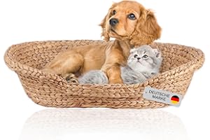 KRATZBAUM.TV Lycce Katzenbett Hundebett für kleine Hunde | Kissen waschbar bei 30° | ovale Form mit hohem Rand | Wasserhyazinthe | Betten, Decken & Möbel für Katzen | Gr. 2 (72 x 56 x 17 cm)