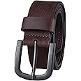 Dickies Men's 100% Leather Jeans Belt with Stitch Design and Prong Buckle