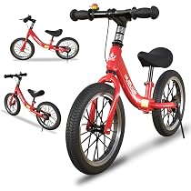 Draisienne 16 Pouces Pour Enfants 4-8 Ans - Vélo Sans Pédales Avec Support Et Pneus Gonflables