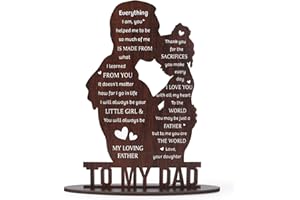 BETESSIN To My Dad Gifts Engraved Plaque - Thanks Dad Gifts from Daughter New Dad Birthday Gifts for Daddy Father Plaque Idea Present for Stepdad