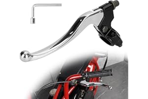 RUHUO 7/8" Dirt Bike Kupplungshebel, 22mm Links Kupplungshebel Aluminiumlegierung Chrom Motorrad Kupplungshebel Ersatz für SSR 125cc 70cc 110cc YZ80 YZ125 RM80 RM85 RM100 Dirt Bikes Pit Bike Fahrradteil