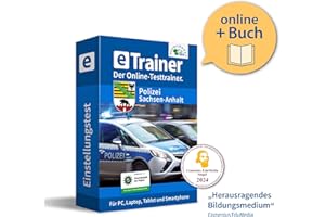 Einstellungstest Polizei Sachsen-Anhalt Prüfungspaket | Online-Trainer mit Logik-Buch | Aufgaben mit Antworten und Lösungswegen | Auswahlverfahren erfolgreich bestehen | Deutsch, Mathe, Logik …