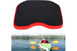Yunxwd Kayak Seat Cushion, Thick Soft Kayak Canoe Fishing Boat Seat Cushion Pad - Comfortable Waterproof Fishing Seat Cushion for Kayak Outdoor Camping (Color : Black)