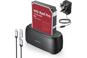 ORICO Hard Drive Docking Station, 22TB USB 3.0 Hard Drive Enclosure for 2.5/3.5 inch ssd/hdd with 5Gbps Fast Transmission,12V/2A Power Adapter Support UASP no Drivers Needed