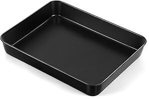 HaWare Antihaft Backblech, Edelstahl Kleines Auflaufform Tiefes Ofenblech, Rechteckiges Kuchenform Backform für Brownies/Lasagne/Auflauf, 26,5 x 20,6 x 5 cm, Rostfrei & Schwerlast, Leicht zu Reinigen