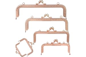 Riddur 6 PCS Telaio in Metallo della Borsa Chiusure Portamonete Borsa Che Fanno Portamonete, Quadrato in Metallo Borsa Telaio Quadrato Moneta Borsa Fai da Te Mestiere Telaio Bacio Chiusura Serratura