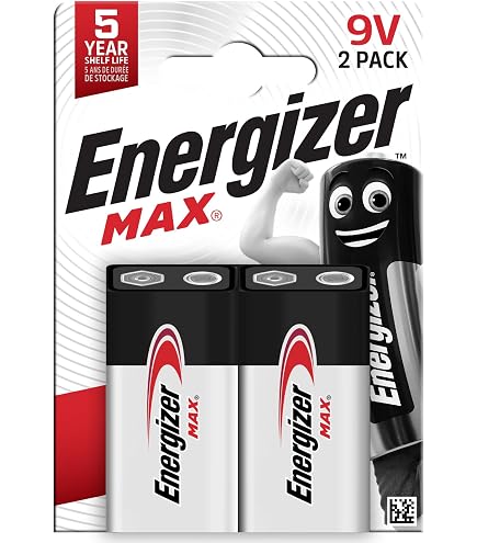 Energizer 9V Alkaline-Batterien – 2 Stück, Flachmann-Design, Für Elektronische Geräte
