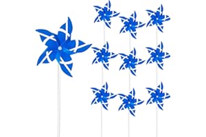 Nikolaus 10Pcs Scotland Flag Windmill Kits,Party Pinwheels Wind Spinner Set for St. Andrew's Day Decorations St Andrews Day Craft Kits for Kids