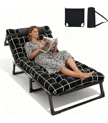 AKTIVE Lit De Camping Pliable Avec Coussin Amovible, Lit De Camp AKTIVE Lit De Camping Pliable Avec Coussin Amovible, Lit De Camp