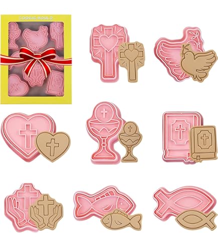 Stampino Biscotti Prima Comunione | Formina 8cm Con Stampo Interno | Realizzato In PLA Eco-Compatibile - Foto 7