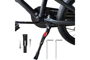 EYMOBAD Pata de Cabra Bicicleta,Caballete Lateral para Bicicleta,Soporte de Bicicleta Ajustable,Aleación de Aluminio,con pie antideslizante y llave Allen,para Bicicletas de 20-26 Pulgadas, BMX, 700c, MTB