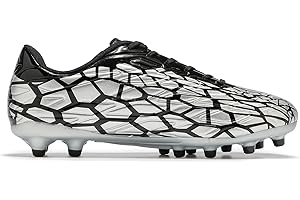 LEOCI Mens Football Boots Trainers Womens Rugby Shoes Artificial Firm Ground Outdoor Comfort Soccer Cleats