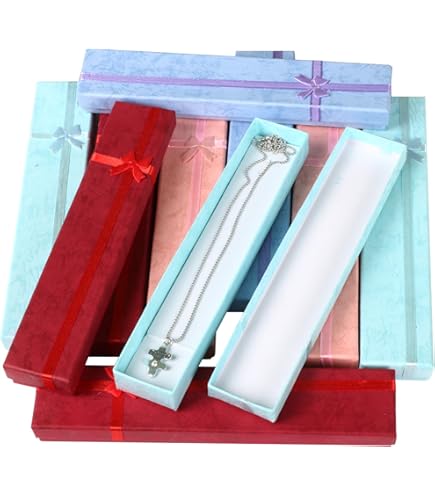 TRIXES 6x Boîte à Bijoux - Boîtes-cadeaux En Carton Avec