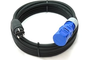 NETBOTE24 CEE Campingkabel Adapter Kabel Stromadapter Camping Schuko Stecker auf CEE Kupplung Verlängerungskabel für Wohnwagen Wohnmobil H07RN-F 3G2,5mm² 16A 230V 10m