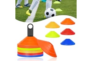 ORHEYA Markierungshütchen Fussball Hütchen Set 50 Stück Sport Hütchen mit Netztasche für Fußball, Hockey, Eislaufen, Handball, Koordinationstrainin