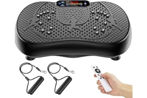 UOEONR Vibrationsplatte, 2025 Vibrationsplatte für Zuhause mit 180 Stufen, 6 Trainingsmodi, Bluetooth Musik, LCD-Touchscreen, Fernbedienung, 330 LBS Kapazität Vibrationsplatte für Abnehmen, Ganzkörpertrainin