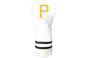 Team Golf MLB Pittsburgh Pirates White Vintage Fairway Golf Club Head Covers, Form Fitting Design, Retro Golf Club Covers