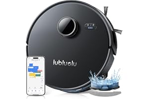 Lubluelu Robot Vacuum Cleaner with Mop, 5000Pa Suction, L15 Robot Vacuum 3 in 1 with Auto Carpet Boost,LDS Laser Navigation, WiFi/Alexa/APP, Super Thin Robotic Cleaner, Ideal for Pet Hair Hard Floor