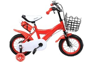 CUTYCATY Kinderfahrrad 12 Zoll Fahrrad Kinderrad mit Stützräder, Fahrrad für Kinder ab 2-6 Jahre Jungen & Mädchen, HöHenverstellbar Kinderfahrräder für Schulung Outdoor Reiten