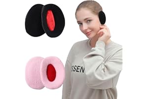 BDSHUNBF 2 Pares Orejeras Sin Banda, Orejeras de Invierno Unisexo, Calentadores De Orejas Sin Banda, Orejeras Para Exteriores Para Hombres Y Mujeres, Orejeras Sin Diadema