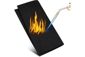 Flintronic svetsskydd brandbeständig, 30 x 30 x 0,5 CM kolfilt värmebeständigt material upp till 2000℉, brandbeständig isoleringsmatta för groplöddning, grillugn, lödning