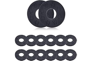 Mebamce 12pcs Guitar Strap Locks Guitar Strap Holder Sturdy Synthetic Rubber Guitar Strap Blocks Guitar Protector Block (Black)